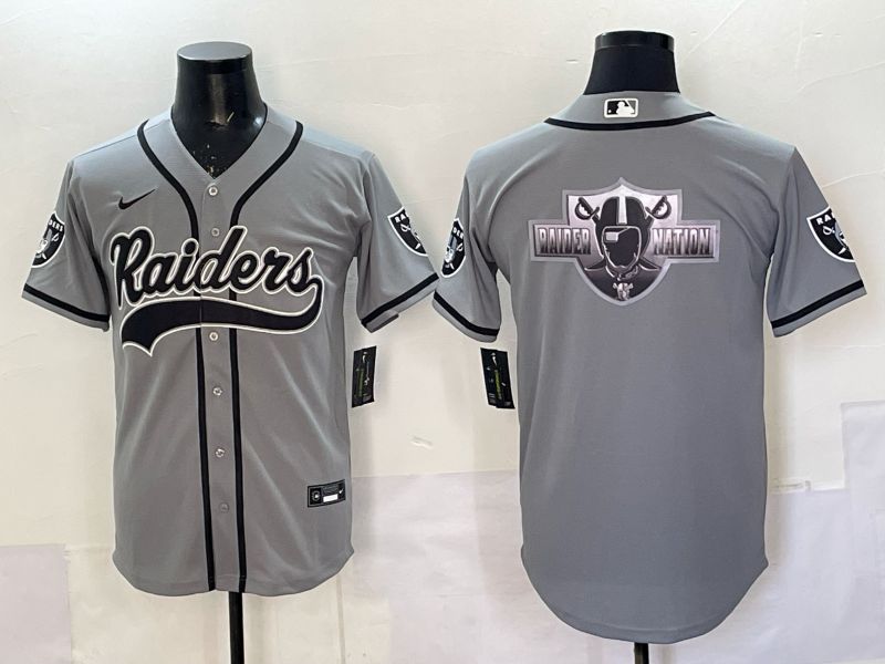 Men 2025 Oakland Raiders Blank Grey 3th generation Joint Name Nike Limited NFL Jersey style 057->oakland raiders->NFL Jersey